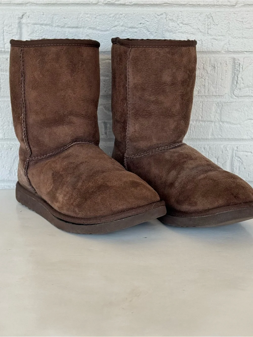 Brown Suede UGG Short Boots Women's 9